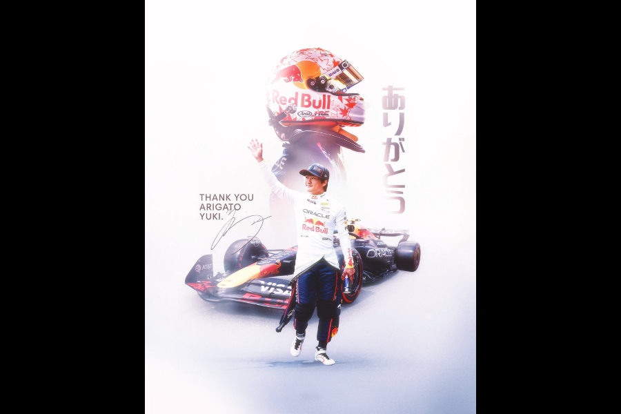 レッドブルF1公式SNSが角田裕毅に“感謝の投稿”「ありがとう、ユウキ」　2026年はテスト兼リザーブで再び共闘