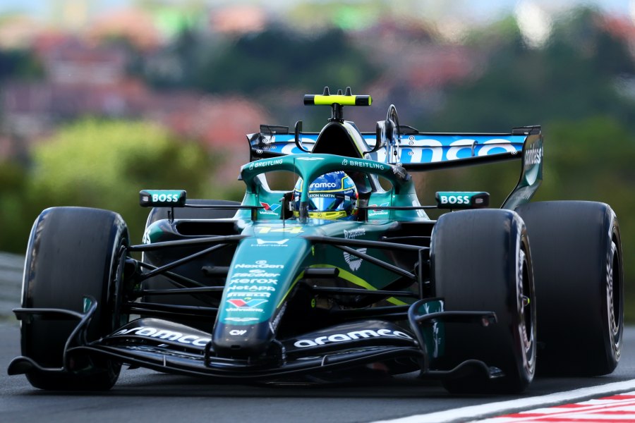 【F1ハンガリーGP｜FP1タイム差】大型アップデート投入のアストンマーティン・ホンダ、アロンソ13番手へ躍進　ストロールはまさかの故障で赤旗