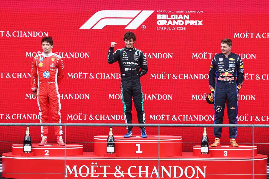 【F1ベルギーGP決勝】アントネッリが首位奪還でポール・トゥ・ウィン！ハミルトンはラッセルと接触しペナルティ