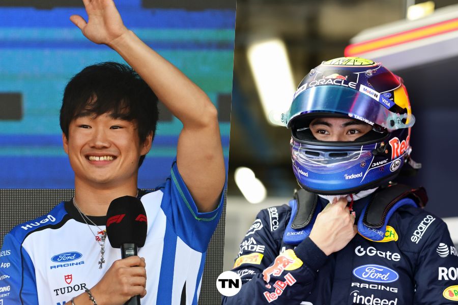 【F1イタリアGP】角田裕毅と岩佐歩夢の日本人2人がモンツァを走行中、岩佐はフェルスタッペン車でFP1出走
